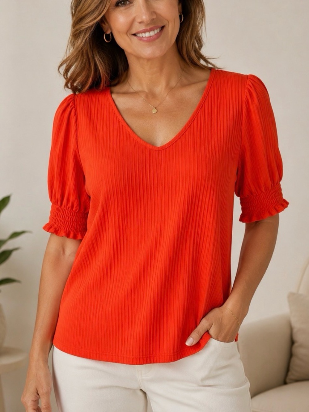W5 Concepts 3/4 Sleeve Blouse -
